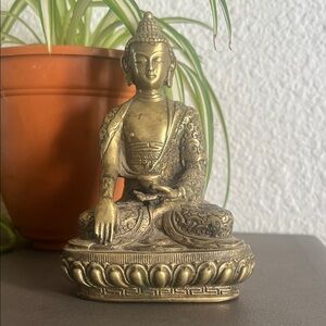 Brass Buddha Statue - Seated Meditation Figurine